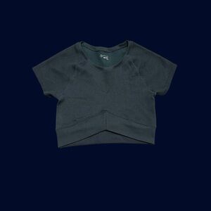 aerie Cropped Muscle Tee - Dark Teal